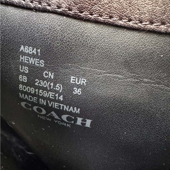 Coach Leather Hewes Bootie Ankle Boot Black Size 6 - Picture 10 of 16